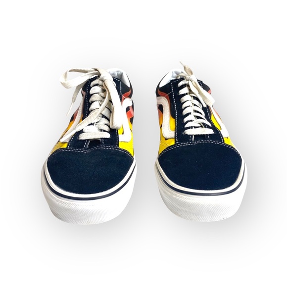 Vans™ ® ✌︎︎ Flame Old Skool Sneakers ✌︎︎ Black Skate Shoe Skateboard ✌︎︎ 7.5 Men - Picture 8 of 16